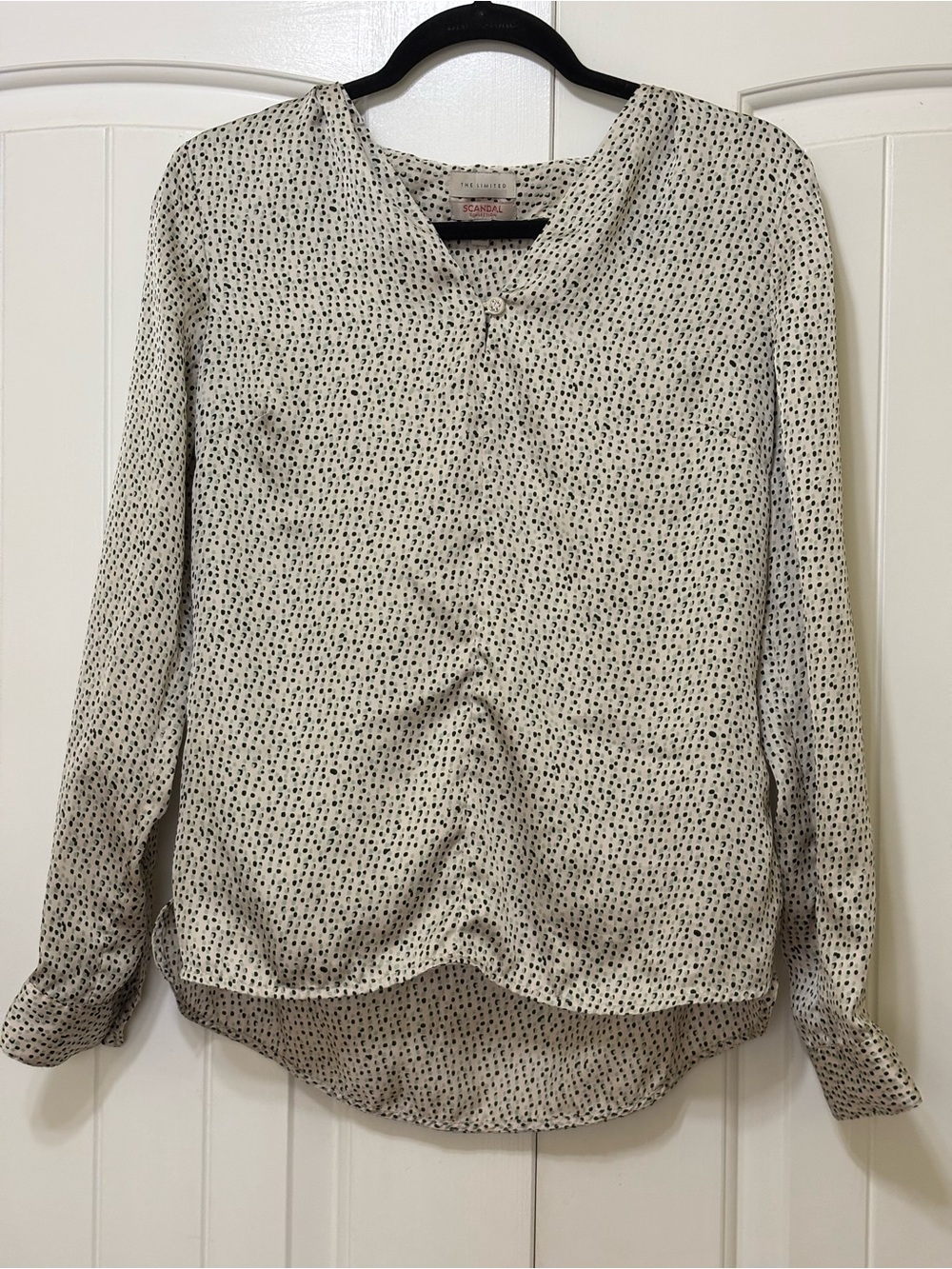 The Limited Scandal collection limited edition confetti polka dot blouse sz S